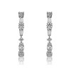 Guili Stunning Sterling Silver C-Hoop Earrings with Clear Cubic Zirconia – Sleek, Sparkling, and Versatile Design in White or Gold - 2 of 3