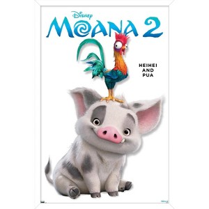 Trends International Disney Moana 2 - Heihei and Pua Feature Series Framed Wall Poster Prints - 1 of 4