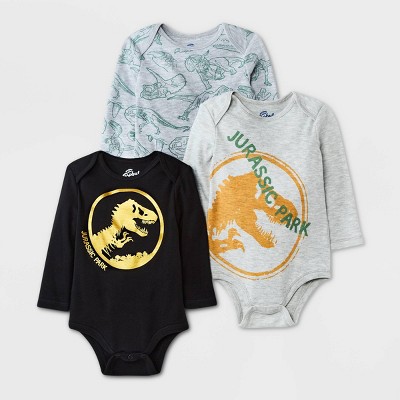 Image of Baby Boys' 3pc Jurassic Park Bodysuit - 0-3M