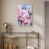 Art Remedy Pink Flowers with Gold Leaves Beach Life Inspired Wall Art Framed - 2 of 4