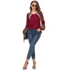 Clearlove Women's Leopard Print Tunic Tops Casual Color Block Blouse Long Sleeve T Shirt - 4 of 4