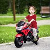 Aosom Kids Motorcycle with Training Wheels, Roaring Engine Design Ride-on Toy for Ages 3-8, High-Traction Mini Motorbike with Light Music - 2 of 4