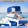3 Bow Bimini Tops for Boat, Boat Canopy with 2 Removable Side Curtains, 4 Adjustable Windproof Ropes, Marine Grade Canvas for Sun Protection - 2 of 4