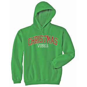 Christmas Vibes Adult Hoodie Funny Xmas Holiday Season Lovers Hooded Sweatshirt - Crazy Dog Hoodie - 1 of 4