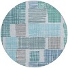 Aqua Ivory And Gray Geometric Washable Indoor Outdoor Area Rug - 4 of 4