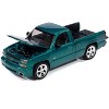 2005 Chevrolet Silverado SS Custom Pickup Truck Teal Metallic "Muscle Trucks" Series 1/64 Diecast Model Car by Auto World - 3 of 4