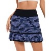 Women's Tennis Skirt with Built-in Shorts Pleated High-Waisted Athletic Skort with Pockets - 3 of 4