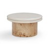 TOV Furniture Tanner Natural Burl and Cream Ash Coffee Table - 4 of 4