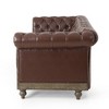 78.75" Rolled Arms 3-Seat Sofa with Wooden Legs and Pull-Tab Backrest for Living Room or Bedroom - 4 of 4