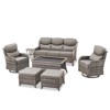Gymojoy 6 Pieces Outdoor Patio Sofa Ottoman with Swivel Chairs Table - 3 of 4