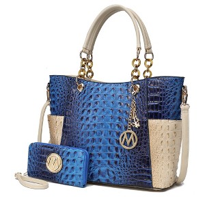 MKF Collection Merlina Faux Crocodile-Embossed Women’s Tote Bag & matching Wallet by Mia K - 1 of 4