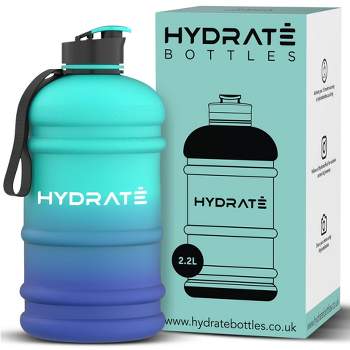 Hydrate 1.3L Stainless Steel Water Bottle with Nylon Carrying Strap and Leak-Proof Screw Cap, Soft Pink