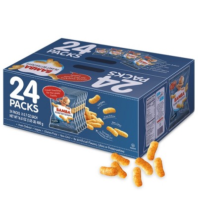 Bamba Peanut Butter Snacks For Families - All Natural Peanut Butter Corn Puffs Snacks (Pack of 24)