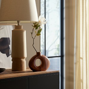 Decorative Cutout Wood Vase for Living Room Decor - Minimalist Flower Vase for Bedroom, House, and Table Centerpiece Decor - 1 of 4