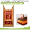 Real Relax 1 Person Near Zero EMF Canadian Hemlock Wood Sauna with 1400W,9 Chromo Therapy Lights, Bluetooth,LCD Control Pannel for Home Spa Days - 3 of 4