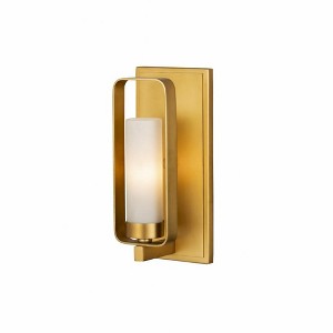 Aideen Steel Wall Sconce - Dimmable Opal Glass Shade, 1 Bulb, 60W, 4.5" x 10.25" - 1 of 1