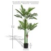 Maggift Artificial Plant Indoor Leaf Simulation Double Rod Loose Tail Sunflower 18-Leaf Pot Travelers Simulated 1set , Green, 8.2"*31.5"*70.8" - 3 of 4