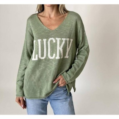 Women's V Neck Lucky Top - SIX/FIFTY