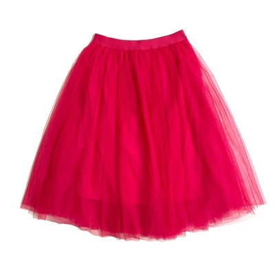 Women's Wo's Tulle Elastic Waist Midi Skirt - Haute Monde