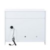 GustoWave Cat Washroom Storage Bench, Cat Litter Box Enclosure Furniture Box House with Table, Spacious Storage, White - 4 of 4