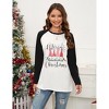 Clearlove Merry Christmas Sweatshirts For Women Christmas Sweatshirt Cute Long Sleeve Raglan Baseball Pullover Top - 2 of 4