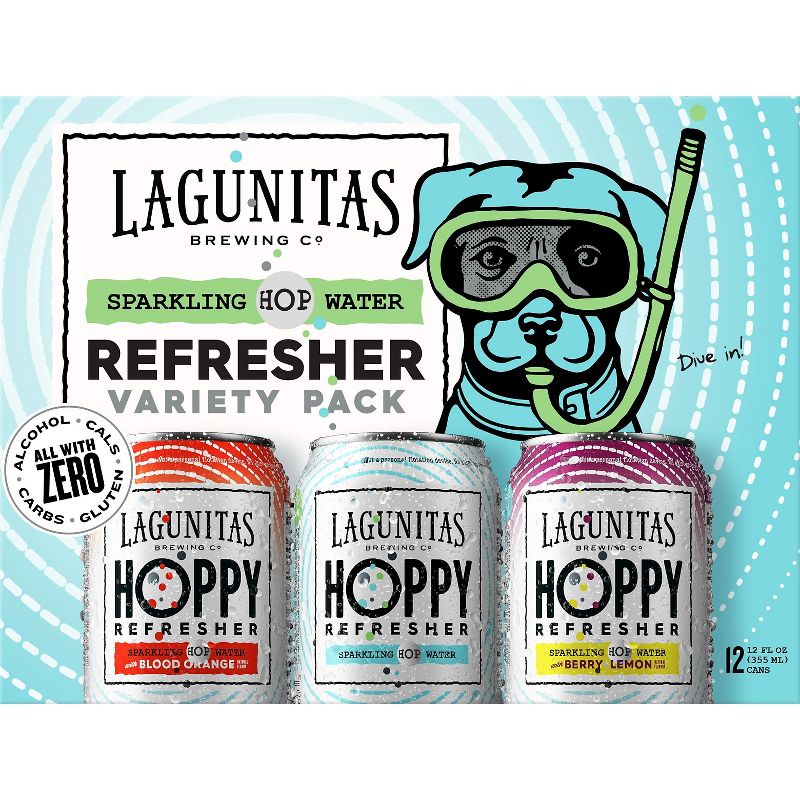 Lagunitas Hoppy Refresher Variety Non-Alcoholic - 12pk/12 fl oz Cans, 1 of 5