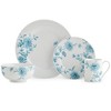 Portmeirion Home 16-Piece Porcelain Dinnerware Set, Vintage Denim - Floral Plates, Bowls & Mugs - Dishwasher & Microwave Safe - 2 of 4