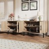 JUJABU 4-Door TV Cabinet with Adjustable Shelves and 2 Storage Spaces for Living Room - 3 of 4