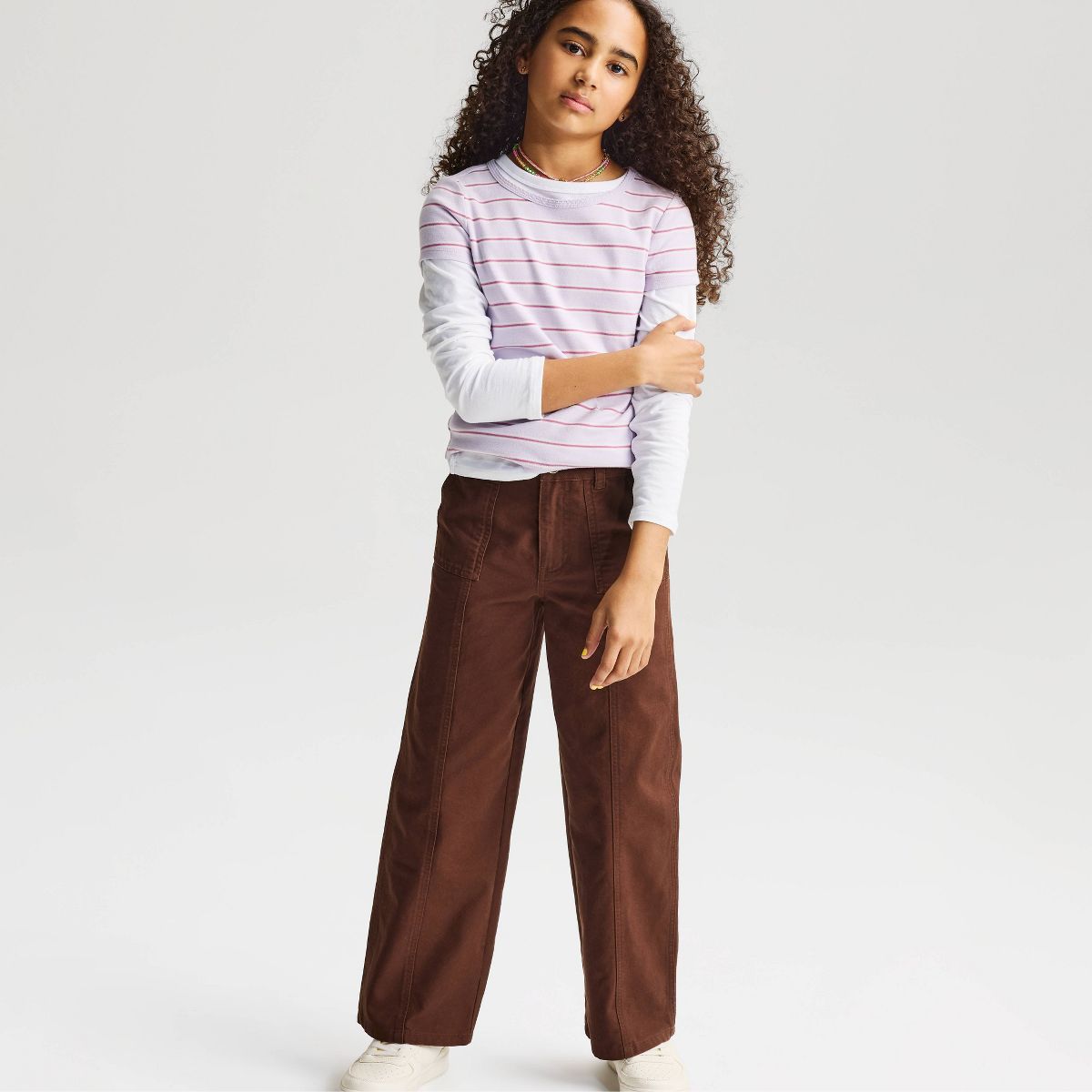 Girls' Mid-Rise Wide Leg Pants - Cat & Jack™