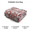 8x10 Washable Rug Non-Slip Vintage Floral Area Rug - Low Pile Indoor Carpet for Living Room, Bedroom, Kitchen (Red) - 4 of 4