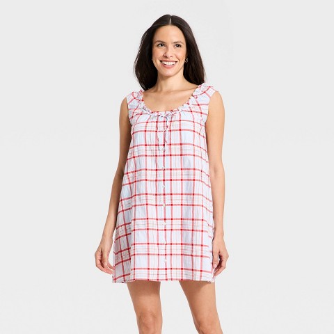 Женские платья Universal Thread Women's Mini Swing Shift Dress - Universal Thread™ Blue Plaid M