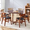 NicBex Dining Table Set for 6 Kitchen Table Ancient Solid Wood Dining Table Imitation Rattan Table Legs Simple Solid Wood Dining Chair - 2 of 4