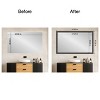 Amanti Art Mirror Makeover Bathroom Mirror Frame Border Kit - Fully Assembled Peel and Stick Frame - Mirror NOT Included - Rustic Plank Narrow Trim - 4 of 4