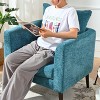 NicBex Chenille Accent Chair,Upholstered Living Room Chairs with Pillow and Solid Wood Legs,Modern Comfy Arm Chair,Accent Chairs for Living Room - 4 of 4