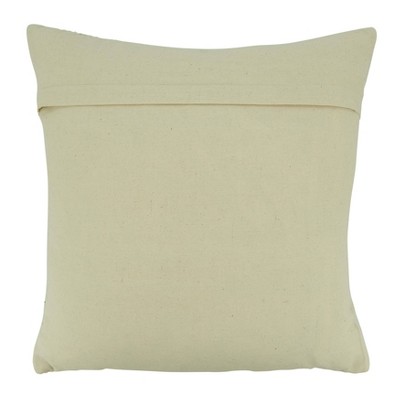 Black and White Woven Cotton Euro Throw Pillow