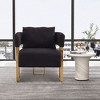 KTMBDW Accent Chair Set of 2, Modern Armchair with Gold Metal Legs, Reading Leisure Chair with High Back for Living Room Bedroom - 3 of 4