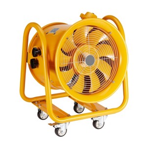 VEVOR Portable Ventilator, 16" Heavy Duty Cylinder Fan, 1100W Strong Shop Exhaust Fan 4240CFM, 16.4ft Power Cord (No charging head), Yellow - 1 of 4