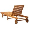 vidaXL Patio Sun Lounger with Cushion Solid Acacia Wood - image 4 of 4