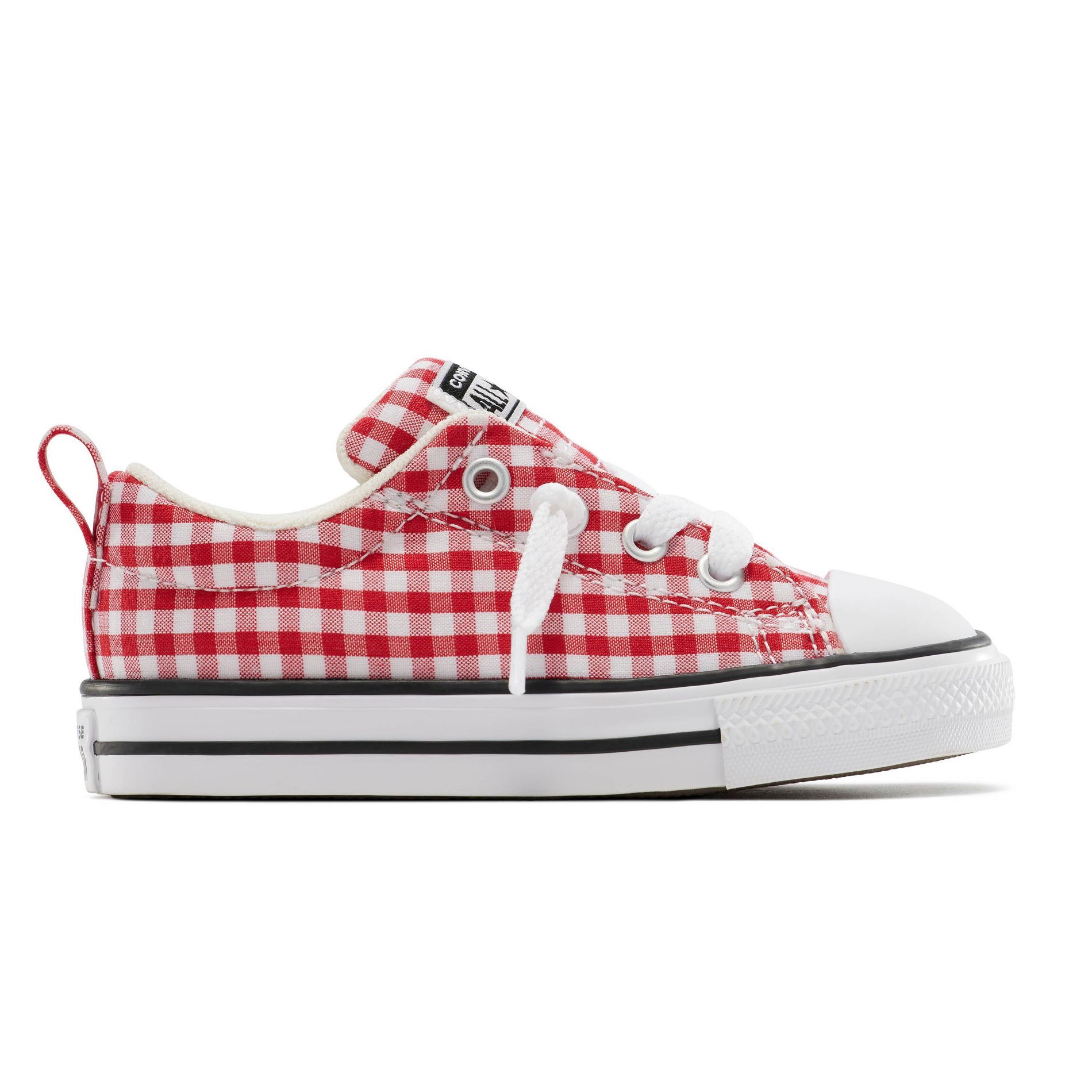 Converse Toddler Street Ox Low Top Gingham Sneakers - Red