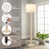 GTCLIGHTING Floor Lamps for Living Room,3-Way Dimmable Standing Lamps with White Linen Shade,60" Vintage Tall Pole Light for Reading, Bedroom - 3 of 4