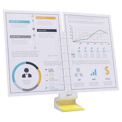 Desktop Pro Combo Document Holder White - Note Tower