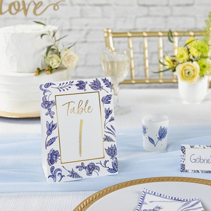 Kate Aspen Blue Willow Wedding Table Numbers (1-25) | 28537NA, 5 of 8
