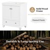 Vynxaria 30" Bathroom Vanity with Sink, Combo, Cabinet with Doors and Drawer, Solid Frame and MDF Board, White - 4 of 4