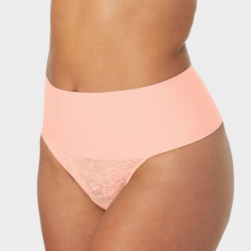 Maidenform Self Expressions Women's Tame Your Tummy Thong SE0049, 2 of 5