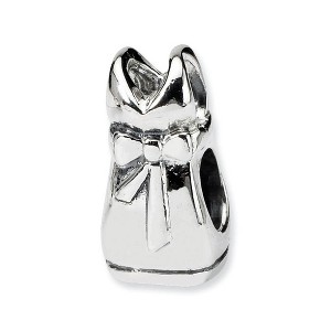 Black Bow Jewelry Sterling Silver Dress Bead Charm - 1 of 3