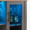 homfan Wine racks Cabinet, Glass Door Wine Cabinet with Rack,Kitchen Sideboard with Storage Rack, for Living Room, Dining Room - 4 of 4