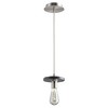 Quorum Lighting 1 - Light Pendant in  Satin Nickel/Black Marble - 2 of 2