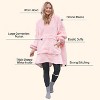 Catalonia Women's Oversized Flannel Blanket Hoodie - Cozy Wearable Plush Fleece Pullover, Soft Lounge Sweatshirt for Home, Camping, Outdoor Comfort - 3 of 4