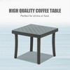 Gulches Aluminum Plastic Patio Chaise Lounge with Side Table & 5 Position Adjustable Backrest & Wheels, Rose Red - 2 of 4