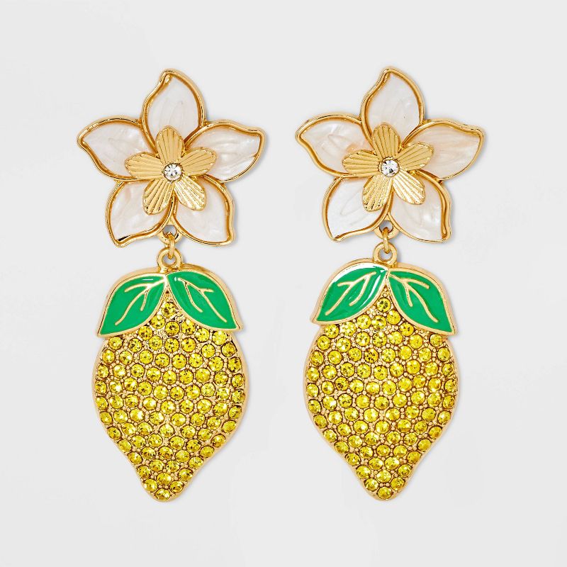 SUGARFIX by BaubleBar Best of the Zest Earrings - Yellow, 1 of 4